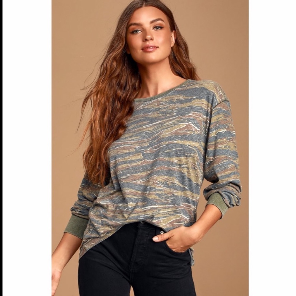 Free people We The Free Tiger Combo Camo top